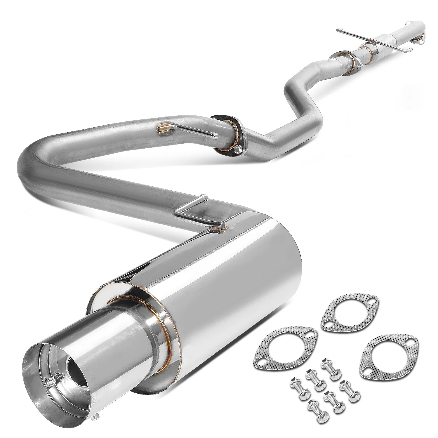 DNA Exhaust for Scion tC 2.4L (05–10) Catback with Single or Double Wall Rolled N1 Muffler Tip - Image 3
