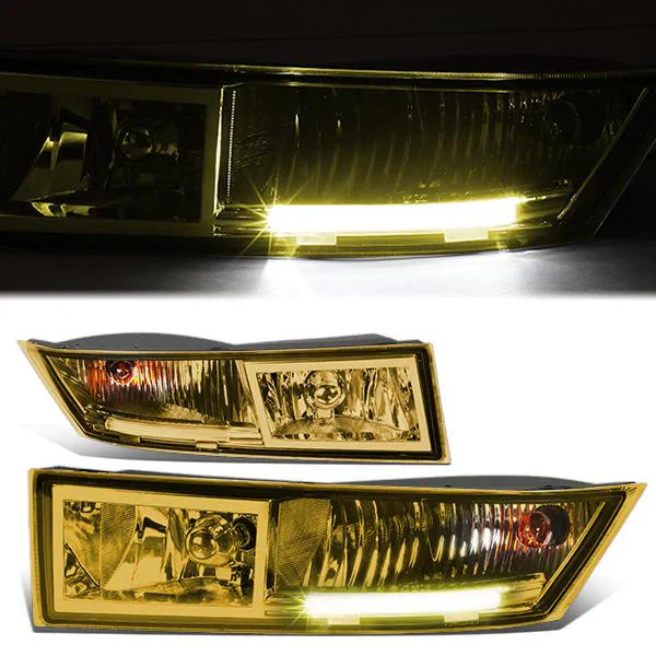 DNA Fog Lights for Cadillac Escalade ESV (07-14) Escalade EXT (09-13) with or without LED DRL Switch and Wiring Harness - Amber / Clear / Smoke Lens