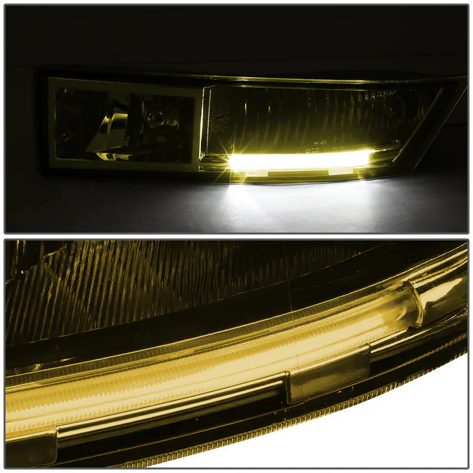 DNA Fog Lights for Cadillac Escalade ESV (07-14) Escalade EXT (09-13) with or without LED DRL Switch and Wiring Harness - Amber / Clear / Smoke Lens - Image 4