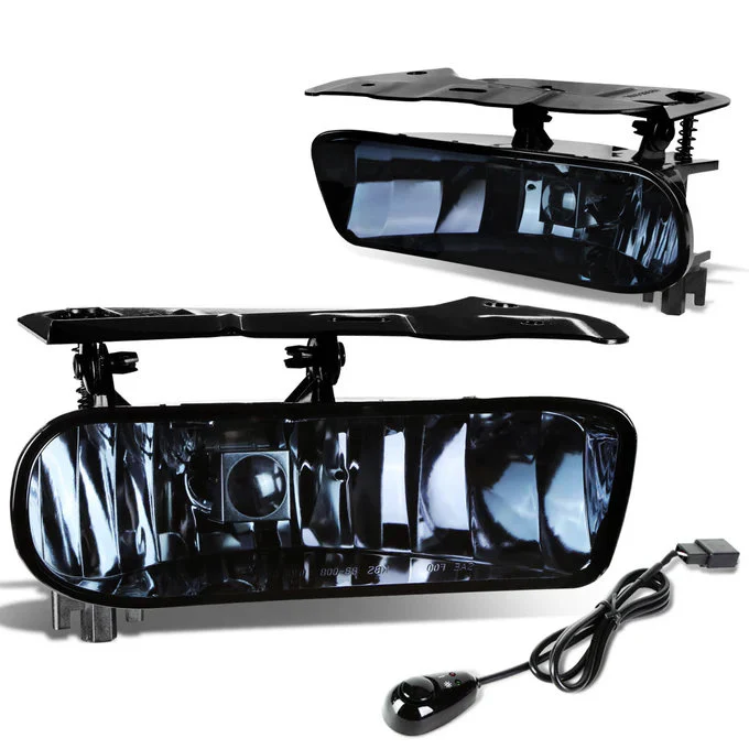 DNA Fog Lights for Cadillac Escalade EXT (2002-2006) Escalade ESV (2003-2006) with Switch and Wiring Harness - Smoke Lens FL-T008-SM