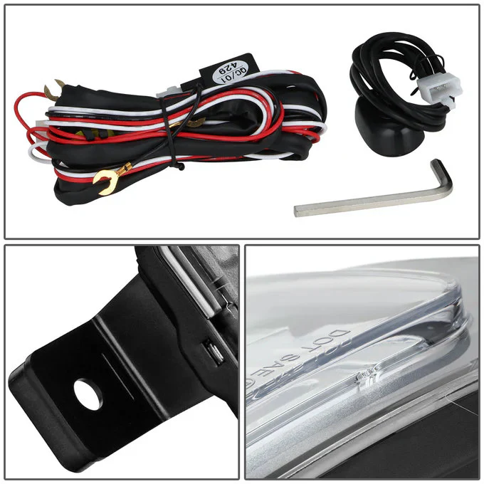 DNA Fog Lights for Chevy Silverado 1500 (2016-2019) LED Projector with Switch and Wiring Harness - Clear or Smoke Lens - Image 10