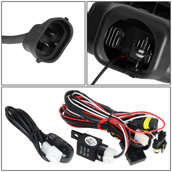 DNA Fog Lights for Chevy Avalanche (2002-2006) Factory Style or LED Projector with Amber / Clear / Smoke Lens - Image 16