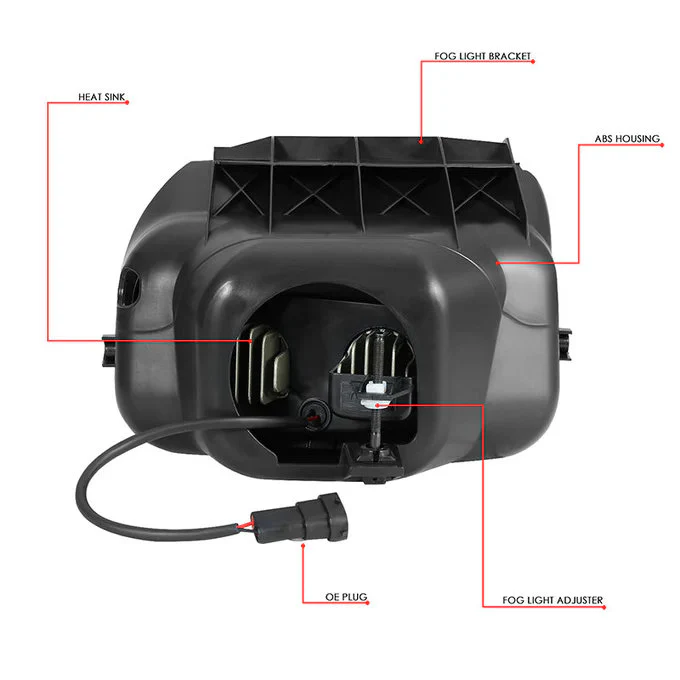 DNA Fog Lights for Chevy Avalanche (2002-2006) Factory Style or LED Projector with Amber / Clear / Smoke Lens - Image 24