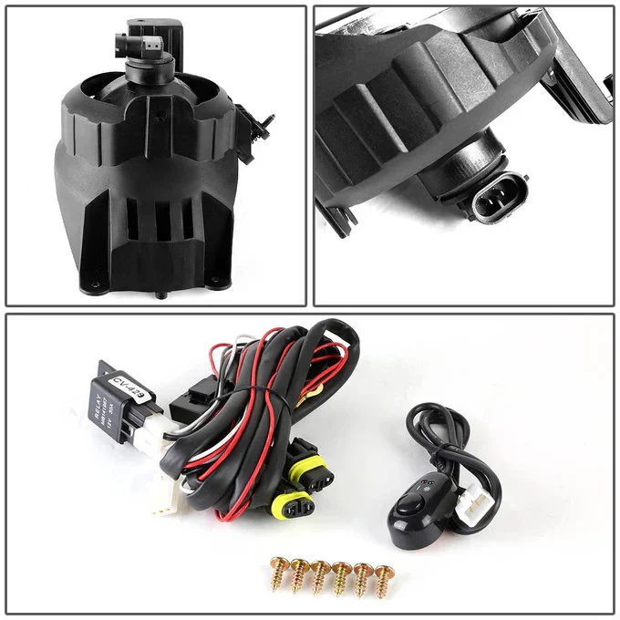 DNA Fog Lights for Chevy Sonic & Aveo (2011-2015) with Switch and Wiring Harness - Clear Lens FL-ZTL-158-CH - Image 4