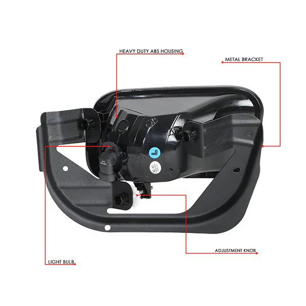 DNA Fog Lights for Dodge Ram 1500 (2009-2010) RAM 1500 (2011-2012) 2500 3500 (2011-2018) with or without Switch & Wiring Harness - Clear & Smoke Lens - Image 8