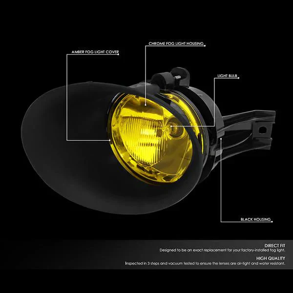 DNA Fog Lights for Dodge Ram 1500 2500 3500 (2002-2009) Factory Style or LED with Amber / Clear / Smoke Lens - Image 2