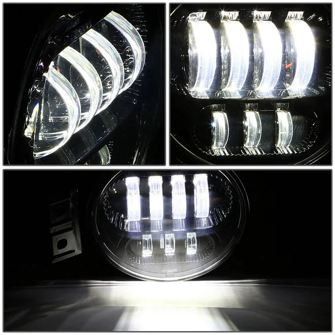 DNA Fog Lights for Dodge Ram 1500 2500 3500 (2002-2009) LED Projector with Clear Lens FL-ZTL-381-CH - Image 3