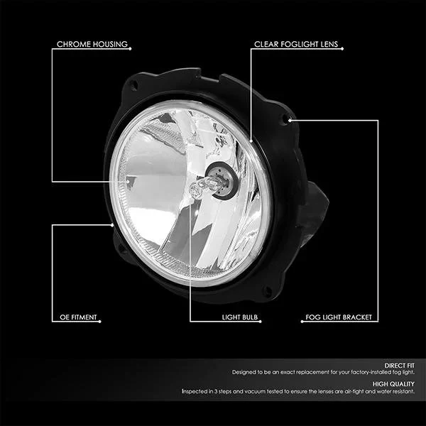 DNA Fog Lights for Ford Escape (2007-2012) with Switch and Wiring Harness - Clear or Smoke Lens FL-ZTL-349 - Image 2