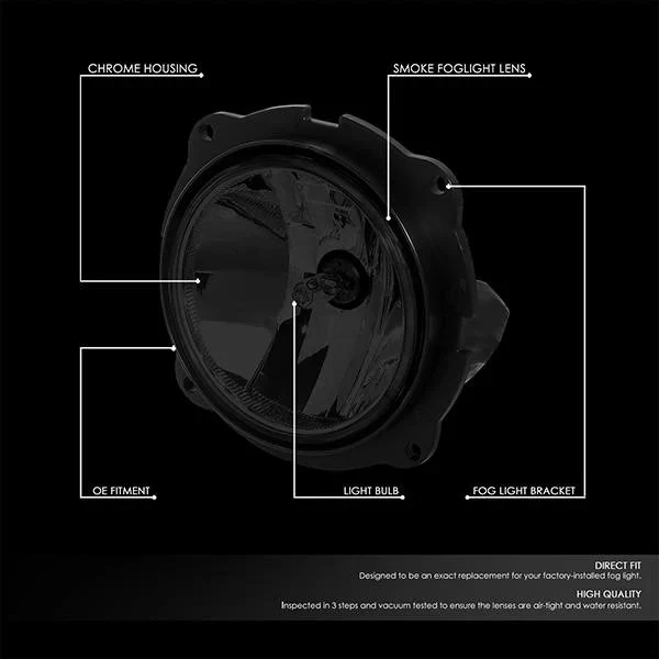 DNA Fog Lights for Ford Escape (2007-2012) with Switch and Wiring Harness - Clear or Smoke Lens FL-ZTL-349 - Image 9