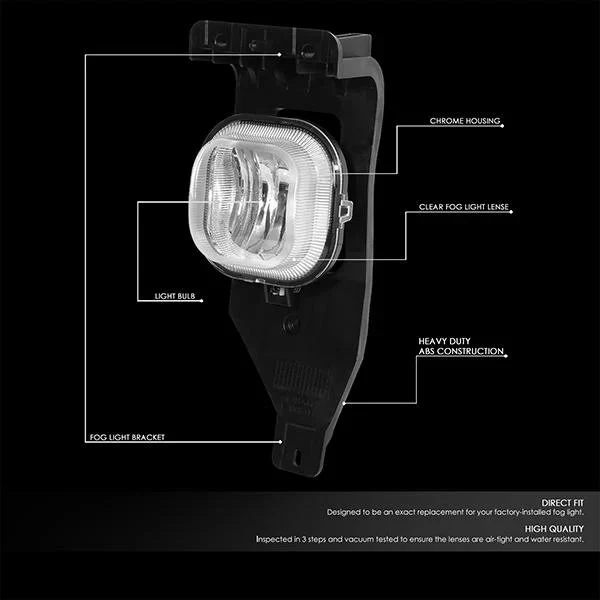 DNA Fog Lights for Ford F250 F350 F450 F550 Super Duty (2005-2007) Factory Style or LED Projector with Clear Len - Image 7
