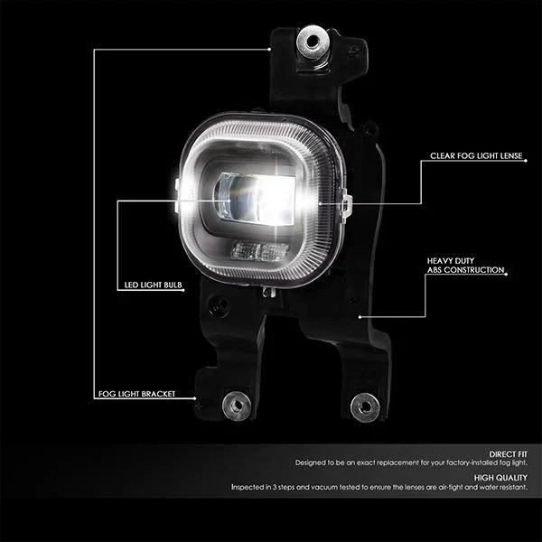 DNA Fog Lights for Ford F250 F350 F450 F550 Super Duty (2008-2010) Factory Style or LED Projector - Clear or Smoke Lens - Image 12