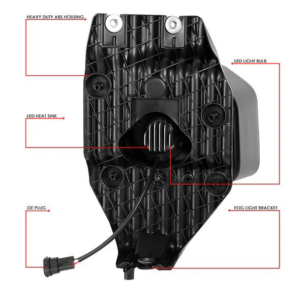 DNA Fog Lights for Ford F250 F350 F450 F550 Super Duty (2011-2016) Factory Style or LED Projector with Amber / Clear / Smoke Lens - Image 13