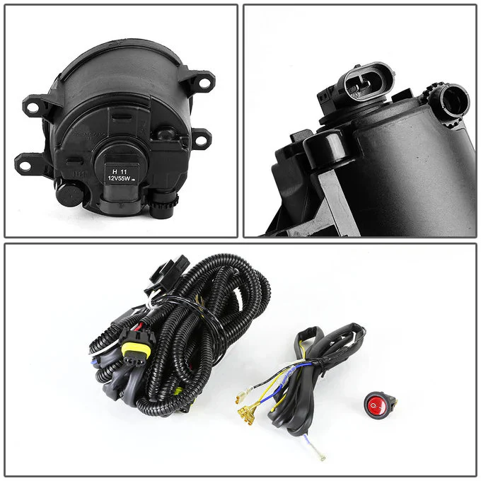 DNA Fog Lights for Ford Fiesta (2009-2010) with Switch and Wiring Harness - Clear Lens FL-ZTL-159-CH - Image 4