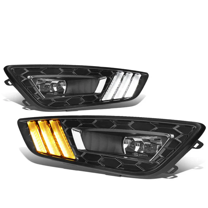 DNA Fog Lights for Ford Focus (2015-2017) with Chrome or Black Bezel - Amber / Clear / Smoke Lens - Image 5
