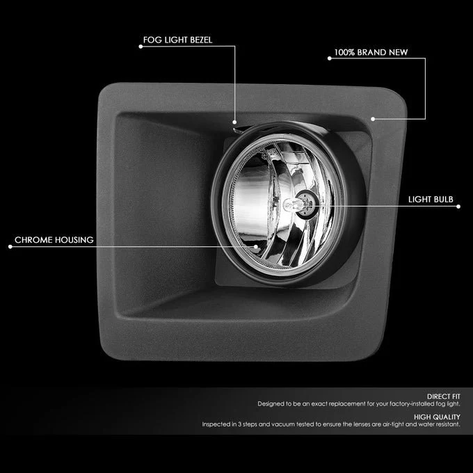 DNA Fog Lights for GMC Sierra 1500 (2014-2015) with Clear or Smoke Lens FL-ZTL-380 - Image 2
