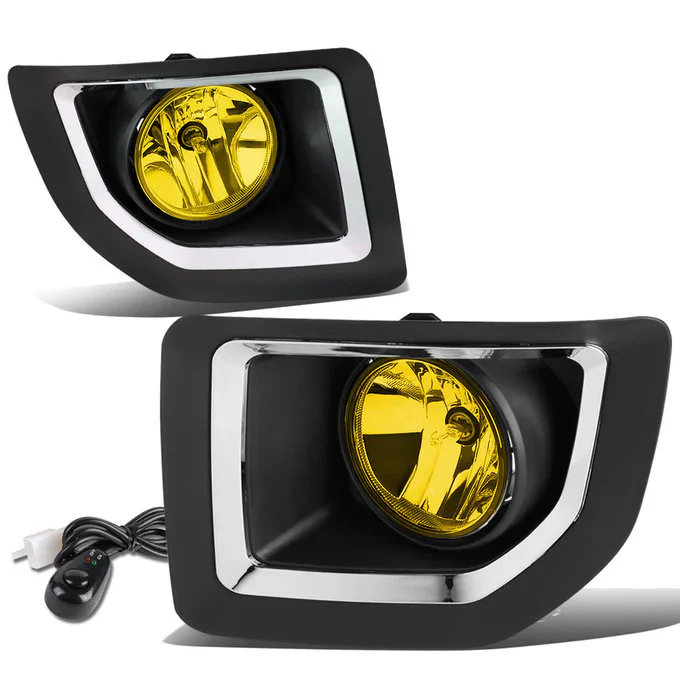 DNA Fog Lights for GMC Sierra 2500HD 3500HD (2015-2016) with Switch and Wiring Harness - Amber Lens FL-ZTL-187-AM