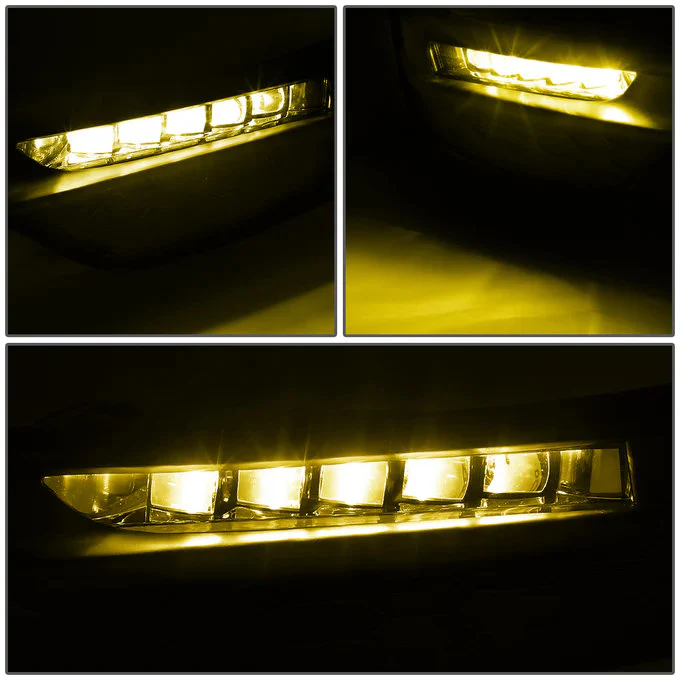 DNA Fog Lights for Honda Accord (2015–2020) LED DRL with with Switch and Wiring Harness - Amber / Clear / Smoke - Image 2