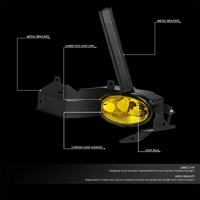 DNA Fog Lights for Honda Accord Coupe (2008-2010) with Switch and Wiring Harness - Amber / Clear / Smoke Lens FL-HA082D - Image 4
