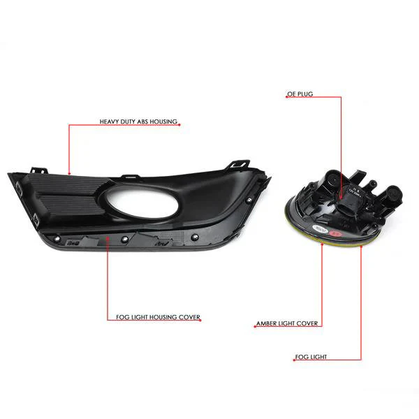 DNA Fog Lights for Honda CRV (2017-2018) with Switch and Wiring Harness - Amber / Clear / Smoke Lens - Image 15