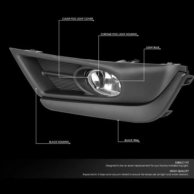 DNA Fog Lights for Honda CRV (2017-2018) with Switch and Wiring Harness - Amber / Clear / Smoke Lens - Image 7