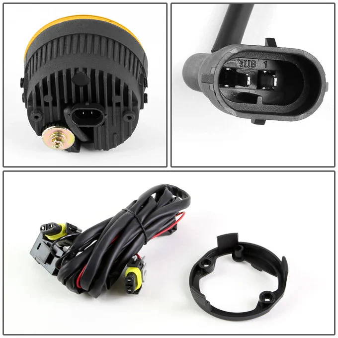 DNA Fog Lights for Honda Pilot (2012-2018) 3.5" 5W LED Projector with Switch and Wiring Harness - Amber or Smoke Lens FL-ZTL-204 - Image 4