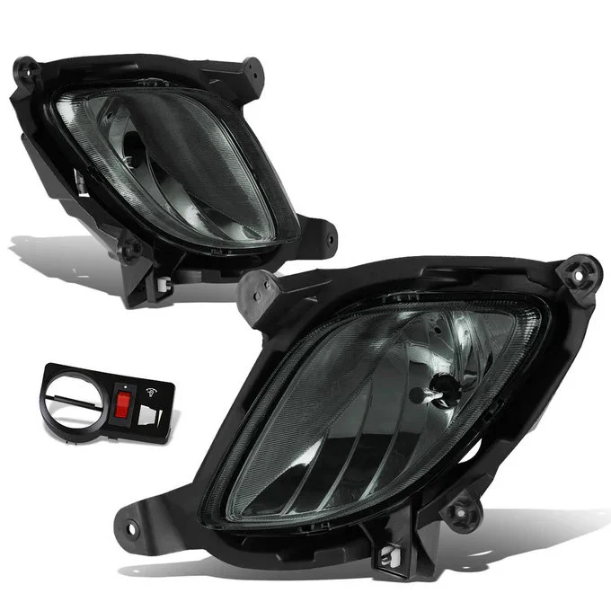 DNA Fog Lights for Hyundai Genesis Coupe (2010-2012) with Switch and Wiring Harness - Amber / Clear / Smoke Lens FL-ZTL-130 - Image 9