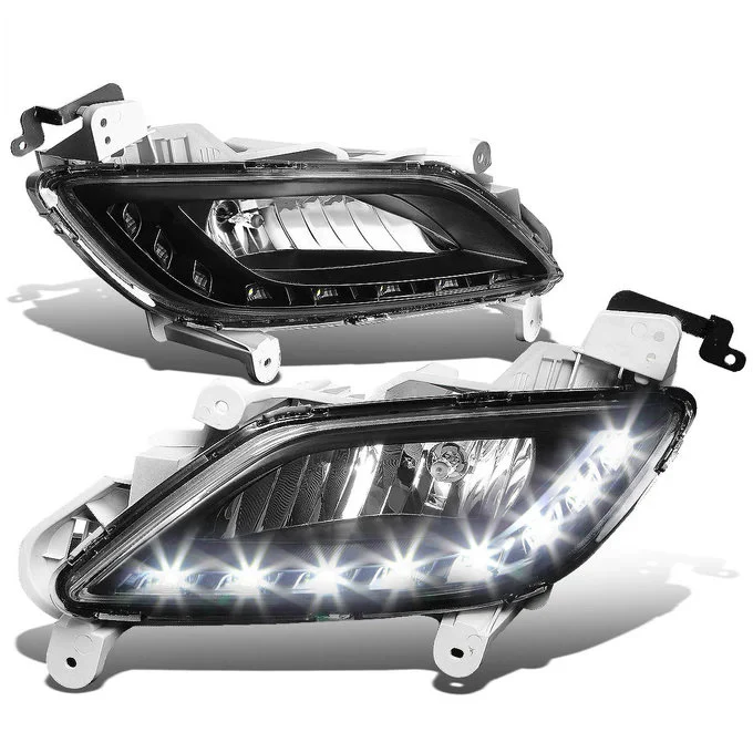 DNA Fog Lights for Hyundai Veloster (2012-2017) with LED DRL - Amber / Clear / Smoke Lens FL-HV12-LED - Image 13