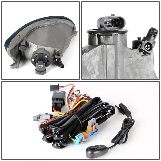 DNA Fog Lights for Lexus RX330 (2004-2006) RX350 (2007-2009) with Switch and Wiring Harness - Smoke Lens FL-T045-SM - Image 4