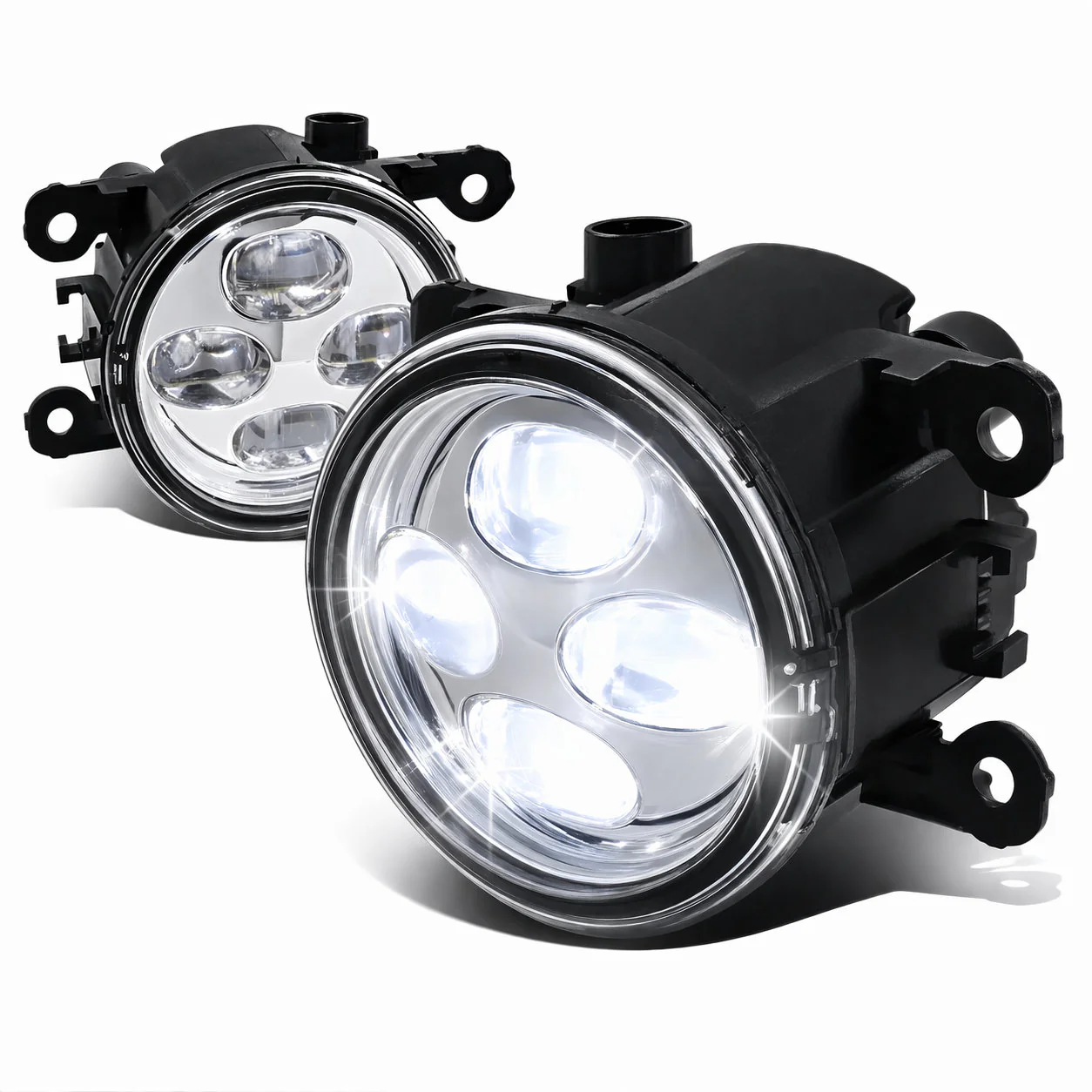 DNA Fog Lights for Ford Taurus X (2008–2009) Quad LED Projector with Switch and Wiring Harness - Clear Lens FL-ZTL-343-CH