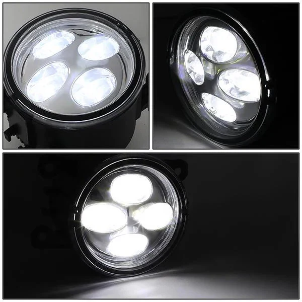 DNA Fog Lights for Ford Taurus X (2008–2009) Quad LED Projector with Switch and Wiring Harness - Clear Lens FL-ZTL-343-CH - Image 3