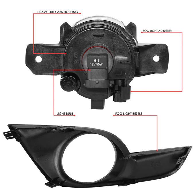 DNA Fog Light for Nissan Altima (2013-2015) with Clear Lens FL-ZTL-NS328-CH - Image 7