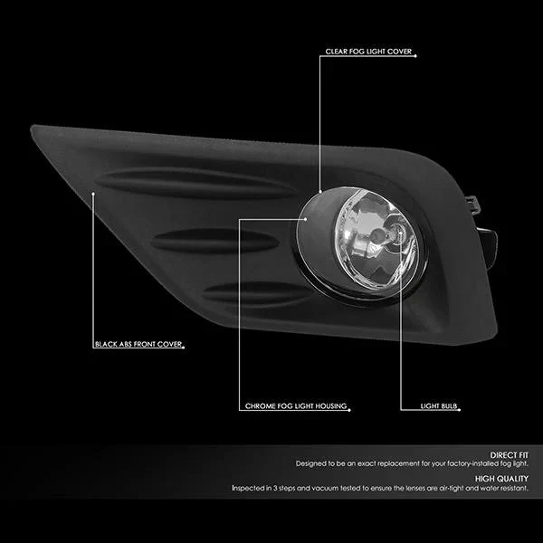 DNA Fog Lights for Nissan Altima Sedan (2016-2018) with Switch and Wiring Harness - Amber / Clear / Smoke Lens - Image 10