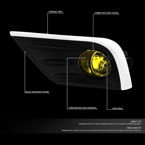 DNA Fog Lights for Nissan Altima Sedan (2016-2018) with Switch and Wiring Harness - Amber / Clear / Smoke Lens - Image 16