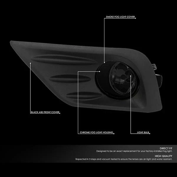 DNA Fog Lights for Nissan Altima Sedan (2016-2018) with Switch and Wiring Harness - Amber / Clear / Smoke Lens - Image 6
