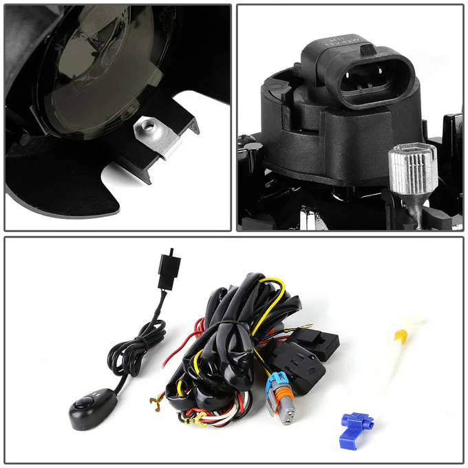 DNA Fog Lighst for Nissan Frontier (2005-2015) with Switch and Wiring Harness - Smoke Lens FL-T056-SM - Image 3