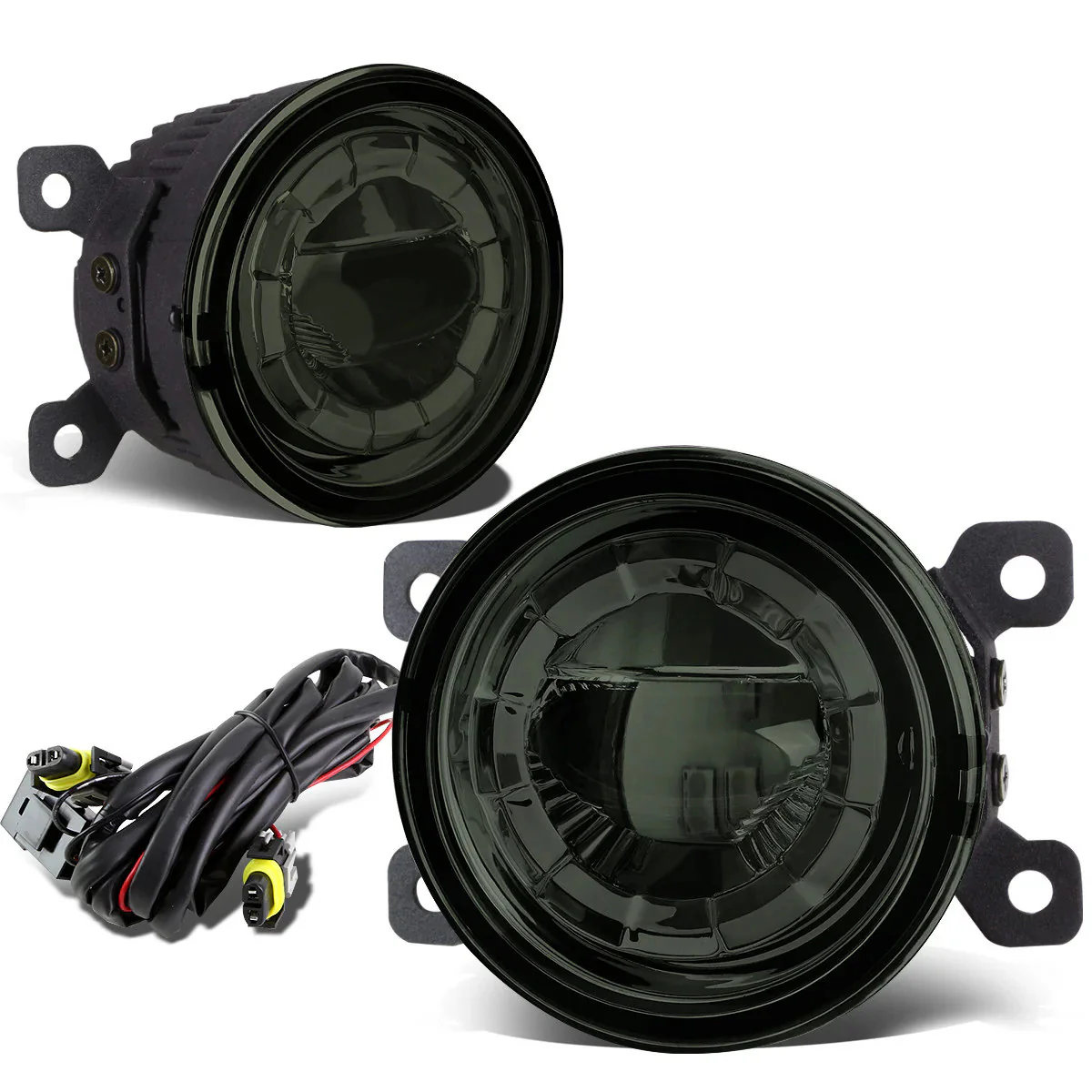 DNA Fog Lights for Ford Focus (2008-2011) 3.5" 5W LED Projector with Switch and Wiring Harness - Amber or Smoke Lens FL-ZTL-204