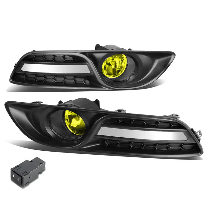 DNA Fog Lights for Nissan Sentra Sedan (2013-2016) with Switch and Wiring Harness - Amber / Clear / Smoke Lens FL-ZTL-213