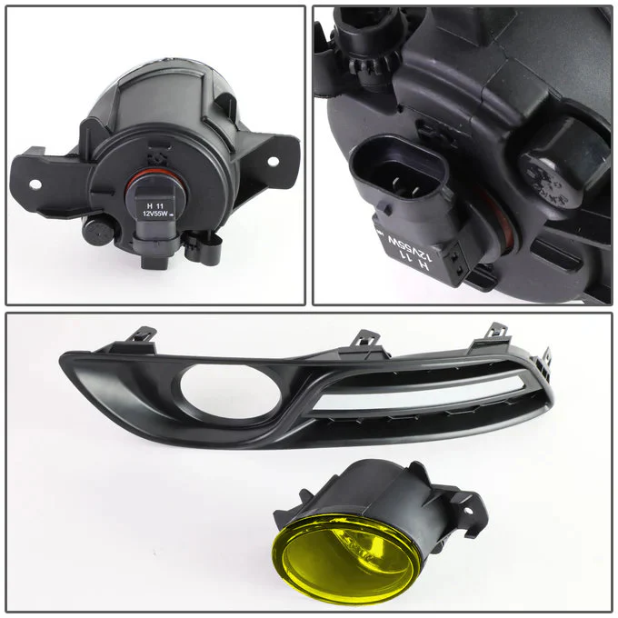 DNA Fog Lights for Nissan Sentra Sedan (2013-2016) with Switch and Wiring Harness - Amber / Clear / Smoke Lens FL-ZTL-213 - Image 5