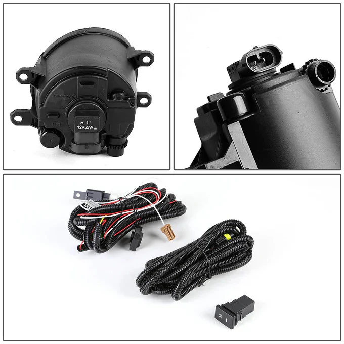 DNA Fog Lights for Toyota Camry (2007-2009) with Switch and Wiring Harness - Amber / Clear / Smoke Lens - Image 10