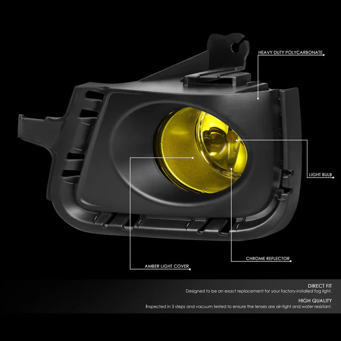 DNA Fog Lights for Toyota Prius C (2012-2014) with Switch and Wiring Harness - Amber / Clear / Smoke Lens FL-ZTL-281 - Image 4