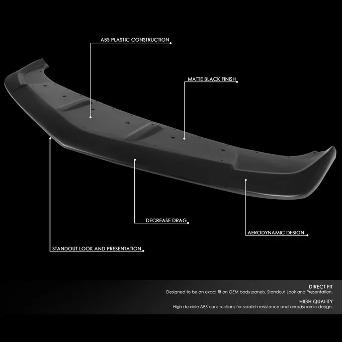 DNA Front Bumper Lip for Chevy Camaro SS / Z28 (2014-2015) A or 1LE Style Matte Black Finish - Image 2