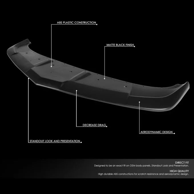 DNA Front Bumper Lip for Chevy Camaro SS / Z28 (2014-2015) A or 1LE Style Matte Black Finish - Image 6