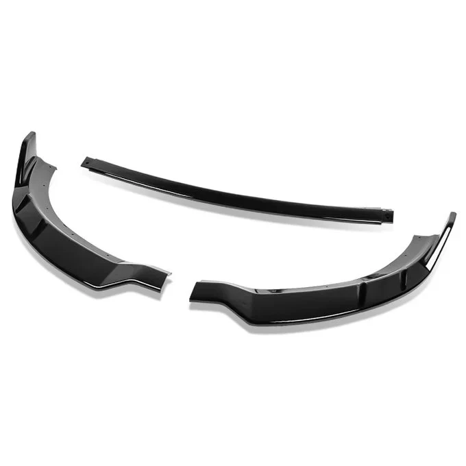 DNA Front Bumper Lip for Dodge Charger (2015-2021) 3-Piece RA-Style with Gloss Black Finish - Image 2