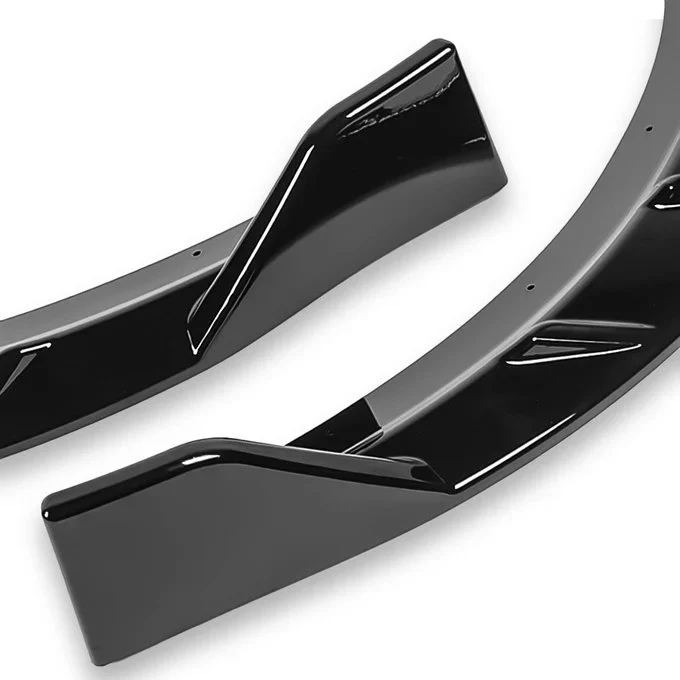 DNA Front Bumper Lip for Dodge Charger (2015-2021) 3-Piece RA-Style with Gloss Black Finish - Image 5