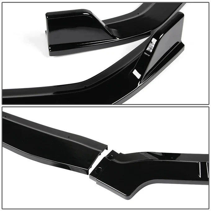 DNA Front Bumper Lip for Honda Civic Sedan FB (2012) 3-Piece with Gloss Black Finish - Image 4