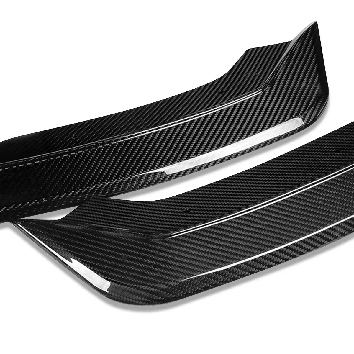 DNA Front Bumper Lip for Honda Fit (2018-2020) 3-Piece with Matte / Gloss Black / Carbon Fiber Finish - Image 10