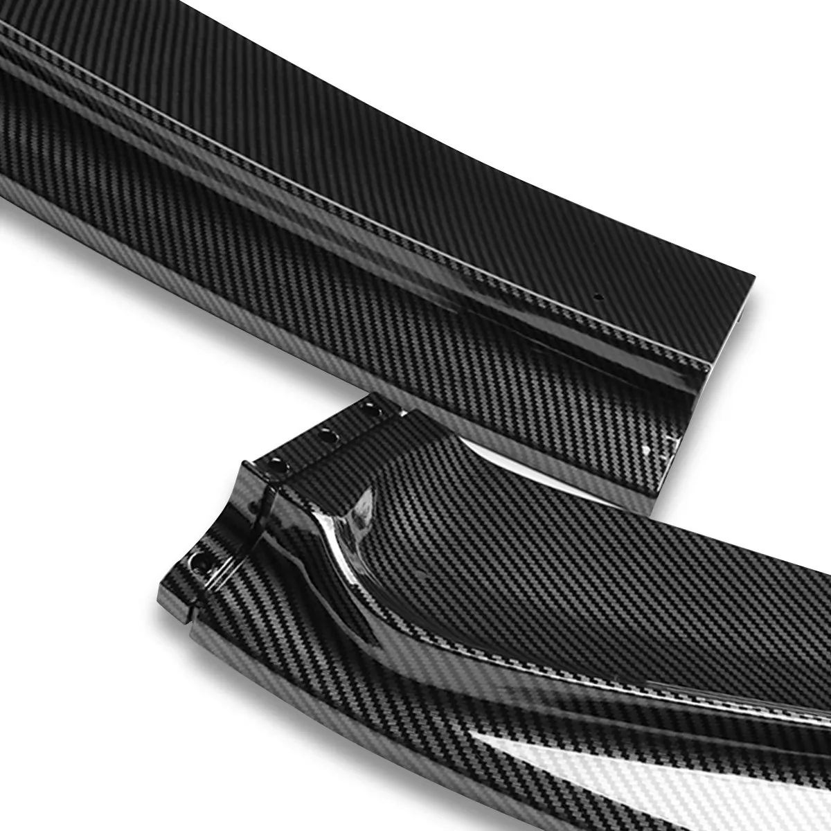 DNA Front Bumper Lip for Honda Fit (2018-2020) 3-Piece with Matte / Gloss Black / Carbon Fiber Finish - Image 8