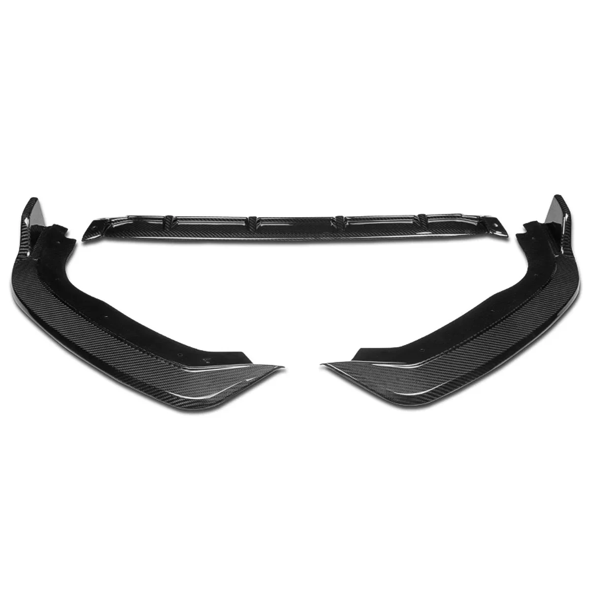 DNA Front Bumper Lip for Honda Fit (2018-2020) 3-Piece with Matte / Gloss Black / Carbon Fiber Finish - Image 9