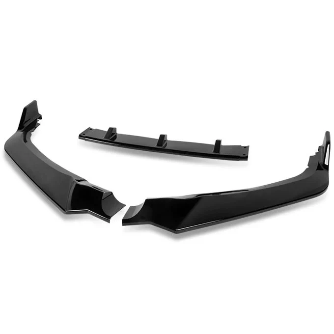 DNA Front Bumper Lip for Honda Odyssey (2018-2020) 3-Piece CK-Style with Matte / Gloss Black / Carbon Fiber Finish - Image 5