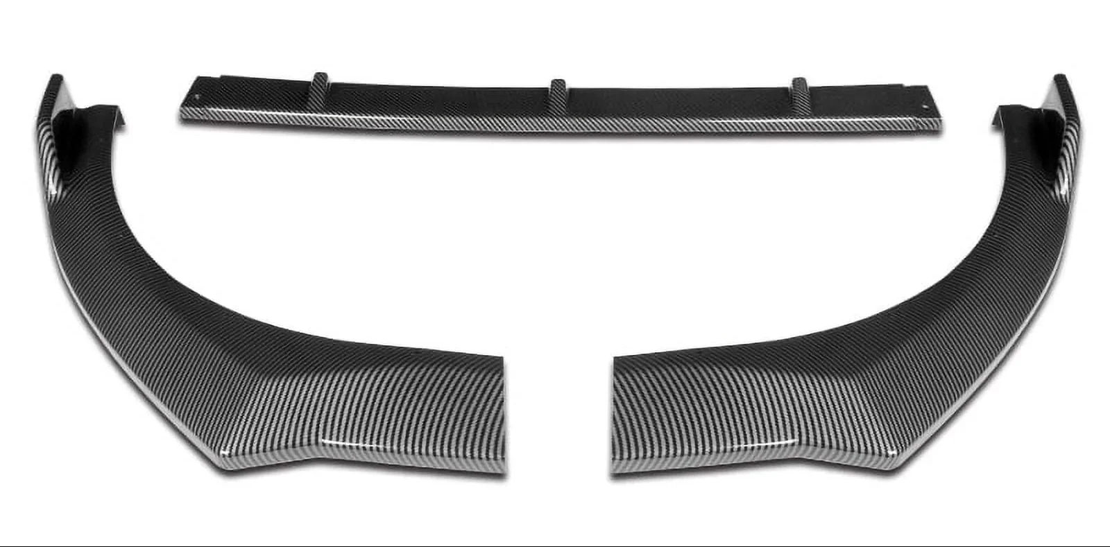 DNA Front Bumper Lip for Hyundai Elantra (2021-2023) 3-Piece with Matte / Gloss Black / Carbon Fiber Finish - Image 9